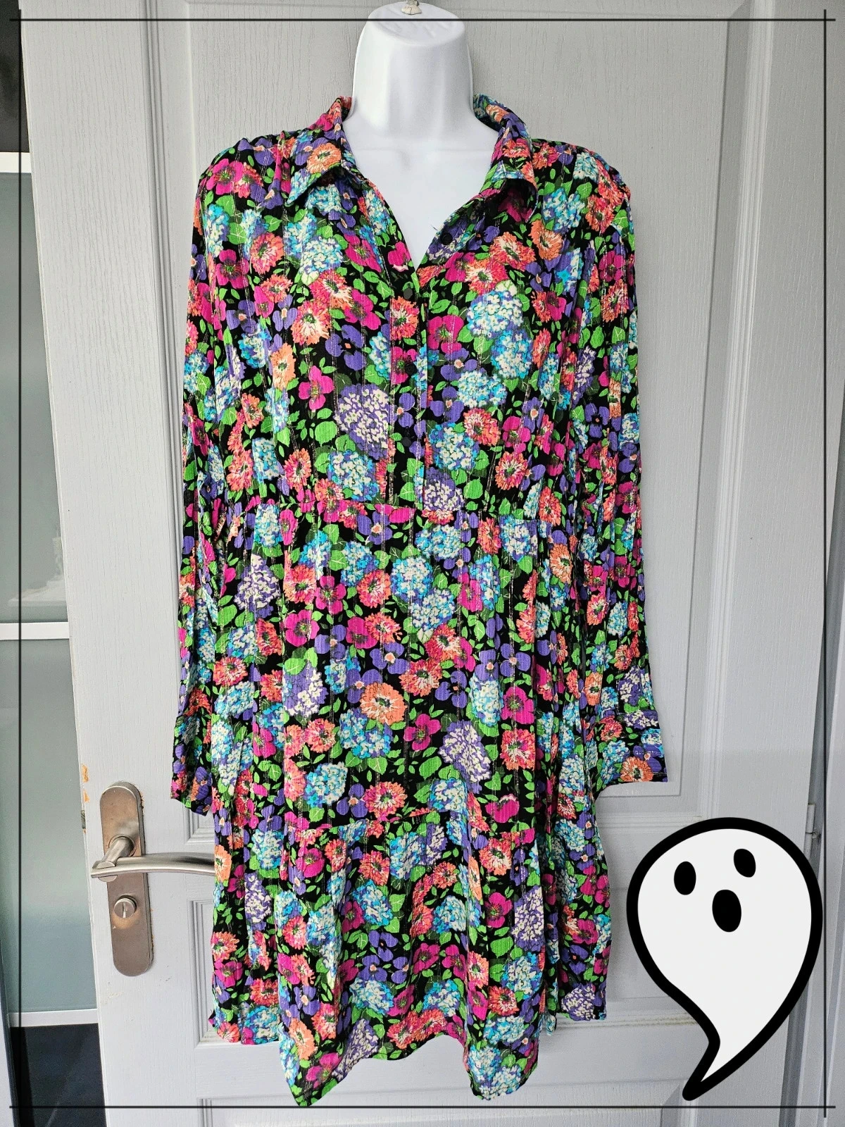 Robe babydoll ba&sh fleurie T3 L floral coloré fluide